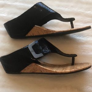 Donald J Plinner Black wedge sandal
